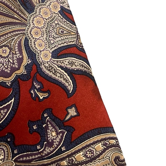 Vintage Oscar De La Renta 100% Imported Silk Made in America Paisley Print Tie - Picture 5 of 10